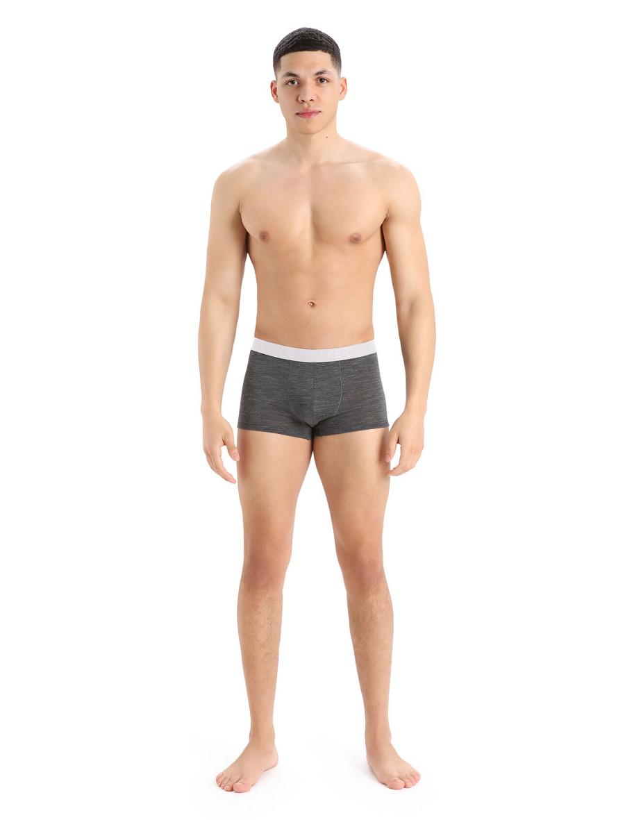 Men's Icebreaker Cool-Lite™ Merino Anatomica Trunks Underwear Monsoon Heather | CA 1659XYUF